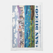 サンディエゴスカイライン キッチンタオル (縦)