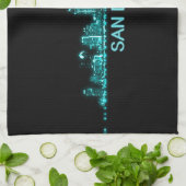 サンディエゴスカイライン キッチンタオル (折り畳み)