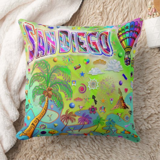 サンディエゴタイムレスメロディーピロー クッション (ブランケット)