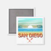 サンディエゴデザインスクエアマグネット マグネット (正面/裏面)
