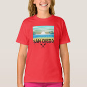 サンディエゴデザイン – ガールズベーシックTシャツ Tシャツ (正面)