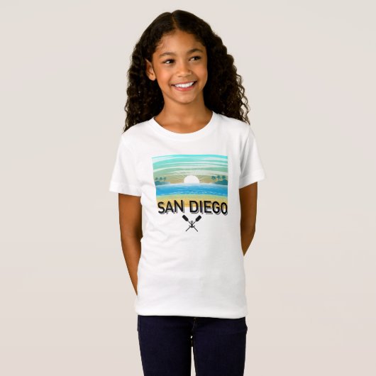 サンディエゴデザイン – 女子素晴らしジャージーTシャツ Tシャツ (正面フル)