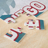 サンディエゴドルフィン – レトロヴィンテージトラベル ジグソーパズル (側面)