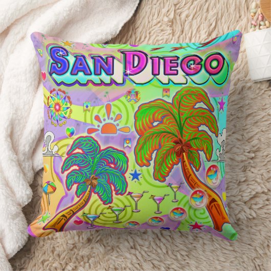 サンディエゴバケーションターゲットピロー クッション (ブランケット)