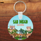 サンディエゴバルボアパークカリフォルニアヴィンテージ キーホルダー (正面)
