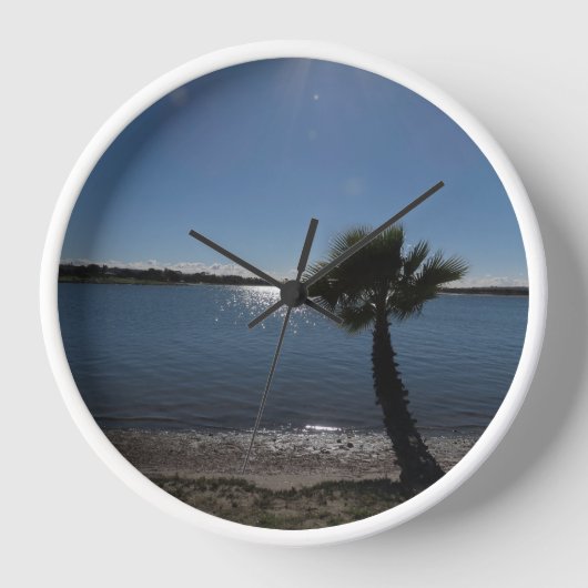 サンディエゴパームツリーウォールクロック 壁時計 (正面)