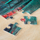 サンディエゴビーチカリフォルニアウォーターカラーサンセット60s ジグソーパズル (側面)