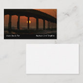 サンディエゴビーチサンセット海ビーチピア 名刺 (正面/裏面)