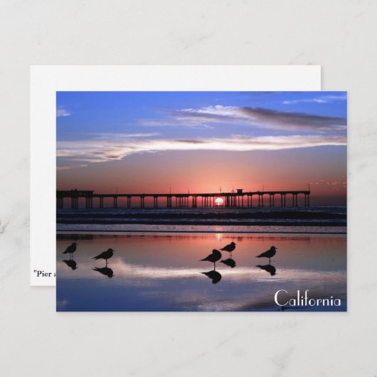 サンディエゴピアアットサンセット ポストカード (正面/裏面)