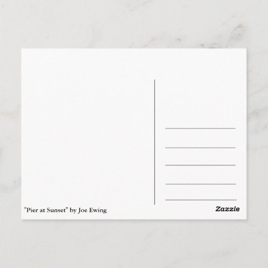 サンディエゴピアアットサンセット ポストカード (裏面)