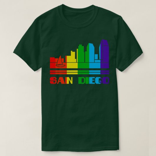 サンディエゴプライドサンディエゴLGBTギフトLGBTQサポート Tシャツ (デザイン正面)