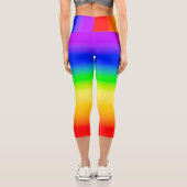 サンディエゴプライドレインボーフラッググラデーションストライプLGBT カプリレギンス (裏面)