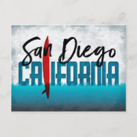 サンディエゴポストカードカリフォルニアサーフボード