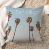 サンディエゴモダントールパームツリーズブルースカイお土産 クッション (ブランケット)