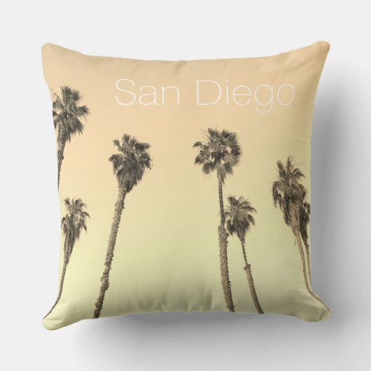 サンディエゴモダントールパームツリーズブルースカイお土産 クッション (裏面)