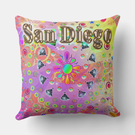 サンディエゴラッキーゴールデンピロー クッション (裏面)