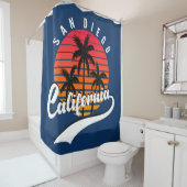 サンディエゴレトロサンセットシャワー シャワーカーテン (インサイチュ)