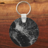 サンディエゴヴィンテージの地図 キーホルダー (正面)