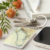 サンディエゴヴィンテージの地図 キーホルダー (正面右)