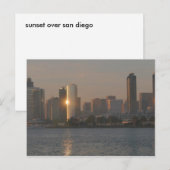 サンディエゴ上空のサンセット ポストカード (正面/裏面)