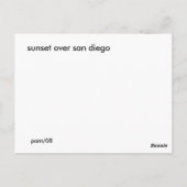 サンディエゴ上空のサンセット ポストカード (裏面)
