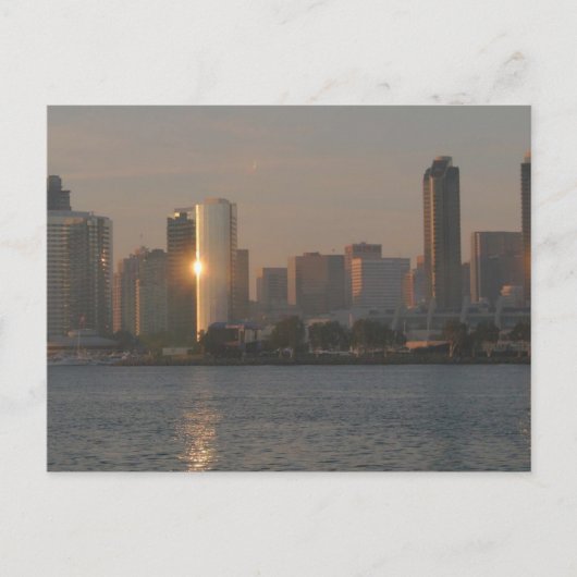 サンディエゴ上空のサンセット ポストカード (正面)