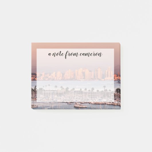 サンディエゴ上空の満月 ポストイット (正面)