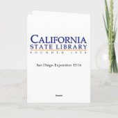 サンディエゴ博覧会1916年 カード (裏面)