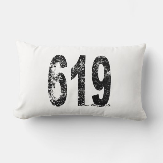 サンディエゴ周辺コード619 ランバークッション (正面)