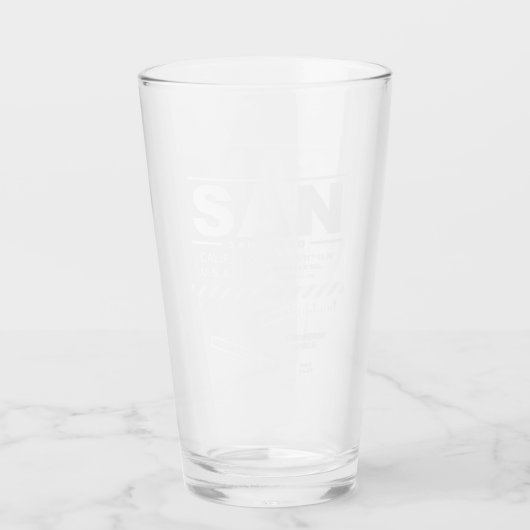 サンディエゴ国際的エアポートSAN タンブラーグラス (正面)