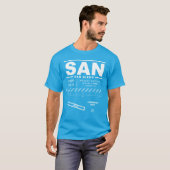 サンディエゴ国際的エアポートSAN Tシャツ (正面フル)