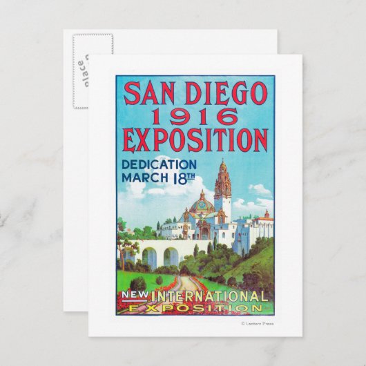 サンディエゴ国際的博覧会ポスター ポストカード (正面/裏面)