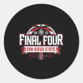 サンディエゴ州アステクズファイナルフォー2023バスケットボール ラウンドシール (正面)