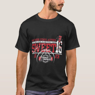 サンディエゴ州アステックススイート16 2023バスケットボールBl Tシャツ