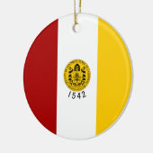 サンディエゴ市旗（カリフォルニア州） セラミックオーナメント (左)