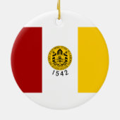 サンディエゴ市旗（カリフォルニア州） セラミックオーナメント (裏面)
