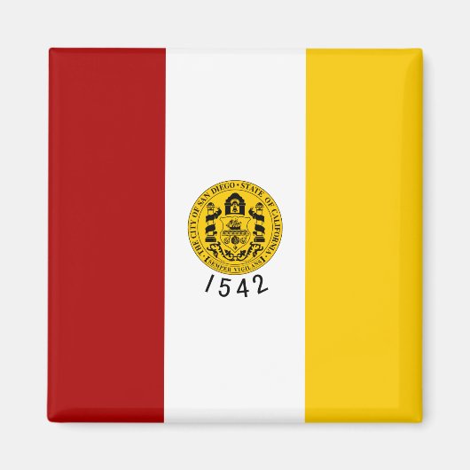 サンディエゴ市旗（カリフォルニア州） マグネット (正面)