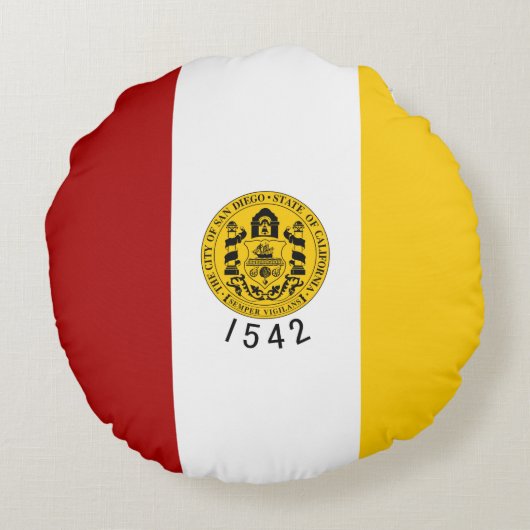 サンディエゴ市旗（カリフォルニア州） ラウンドクッション (裏面)