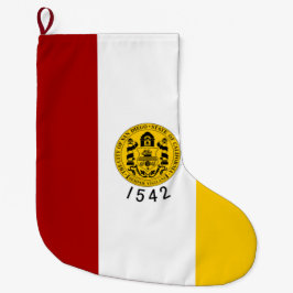 サンディエゴ市旗（カリフォルニア州） ラージクリスマスストッキング