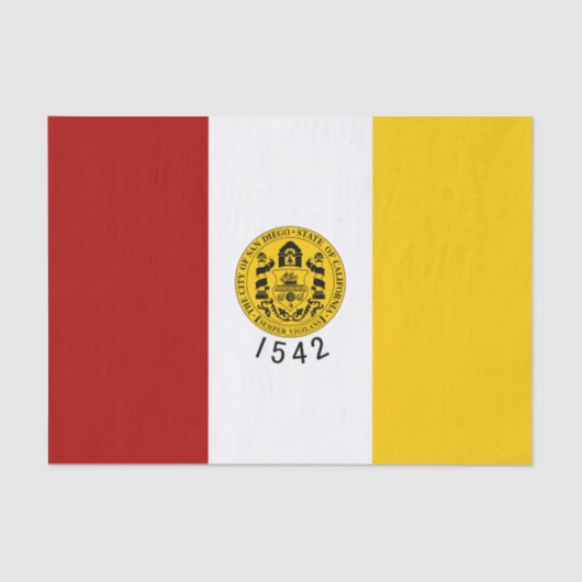 サンディエゴ市旗（カリフォルニア州） 薄葉紙 (正面)