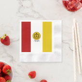 サンディエゴ市旗 縁ありカクテルナプキン (インサイチュ)