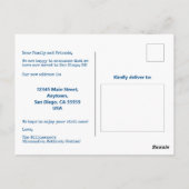 サンディエゴ我々は動き出す発表を移動 ポストカード (裏面)