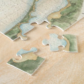 サンディエゴ湾(1857年)のヴィンテージの地図 ジグソーパズル (側面)