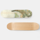 サンディエゴ湾(1857年)のヴィンテージの地図 スケートボード (横)