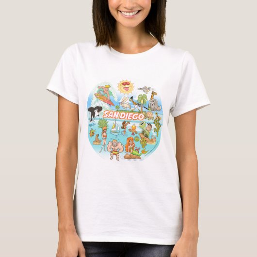 サンディエゴ漫画 Tシャツ (正面)