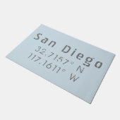 サンディエゴ経度と緯度 ドアマット (アングル)