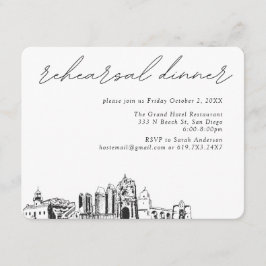 サンディエゴ結婚のリハエレガントーサルディナー エンクロージャーカード