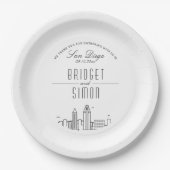 サンディエゴ結婚の愛 ペーパープレート (正面)