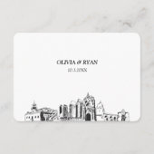 サンディエゴ結婚のRSVP伝統的 Mealオプション エンクロージャーカード (裏面)