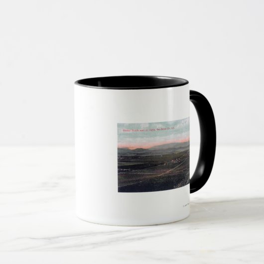 サンディエゴ郡のボストンランチの空中表示 マグカップ (正面右)